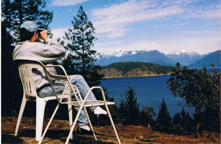 Ron enjoying view on Cortes